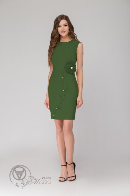 Платье 1082 темно-зеленый Svetlana Style