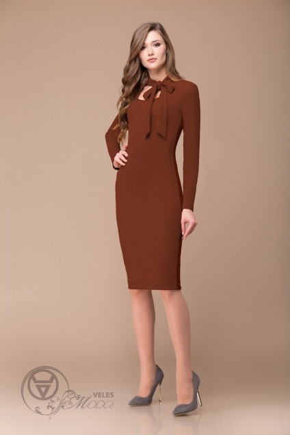 Платье 1139 коричневый Svetlana Style