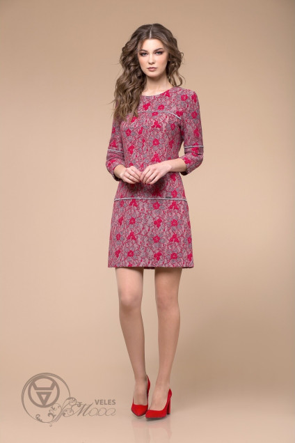 Платье 1183 красный Svetlana Style