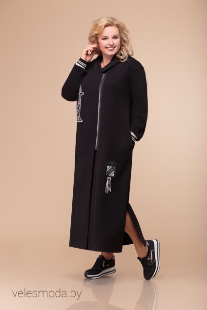 Пальто 1310 черный Svetlana Style