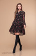Платье 1324 черный+красные цветы Svetlana Style