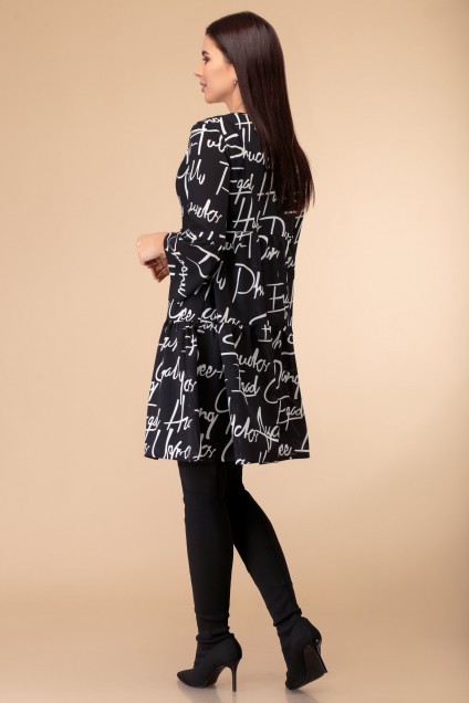 Платье 1374 черный+буквы Svetlana Style