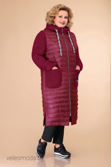 Пальто 1456 бордовый Svetlana Style