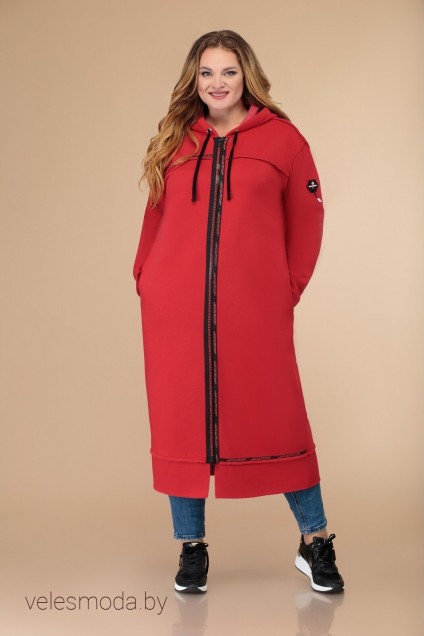 Пальто 1457 красный Svetlana Style