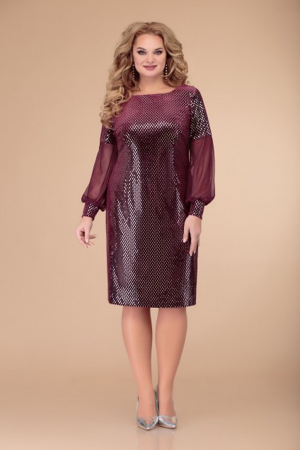 Платье 1477 бордовый Svetlana Style