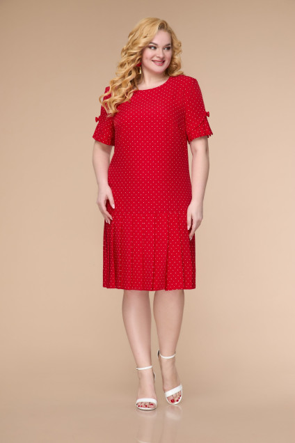 Платье 1625 красный Svetlana Style