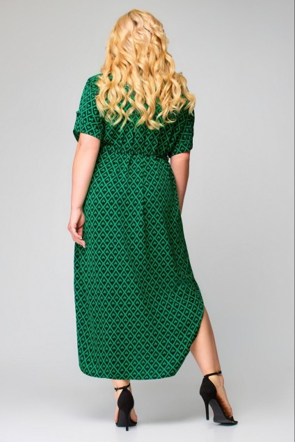 Платье 1699 зеленый + черный Svetlana Style