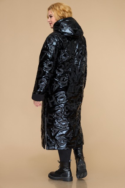 Пальто 1826 черный + буквы Svetlana Style