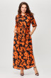 Платье 1930 черный + оранжевый листик Svetlana Style