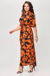 Платье 1930 черный + оранжевый листик Svetlana Style