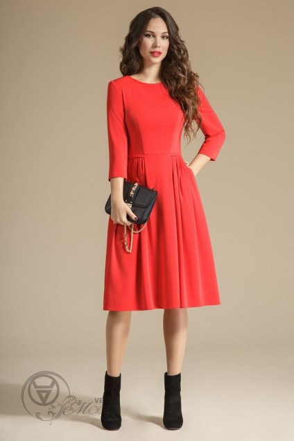 Платье 1235 пурпурно-красный TEFFI Style