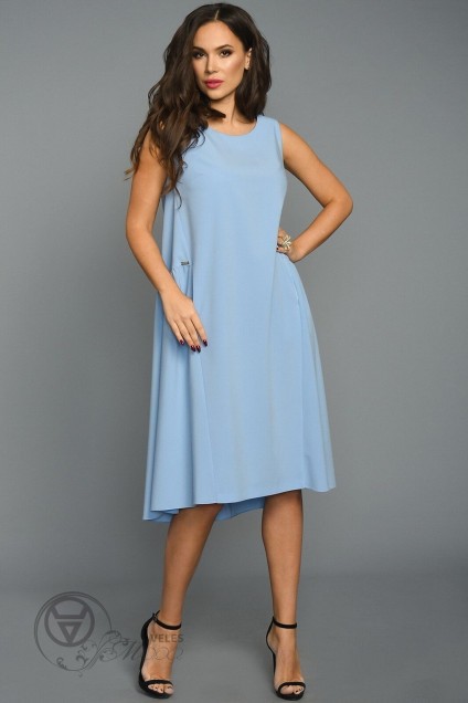 Платье 1328 голубой TEFFI Style
