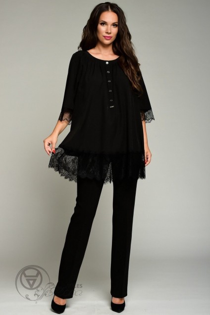 Блузка 1353 черный TEFFI Style