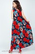 Платье 1390 красный+цветы TEFFI Style