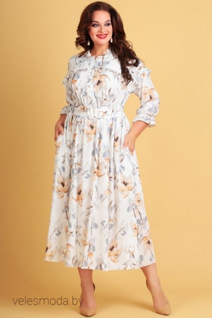 Платье 1408 охра-2 TEFFI Style