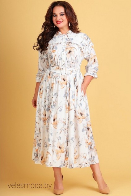 Платье 1408 охра-2 TEFFI Style