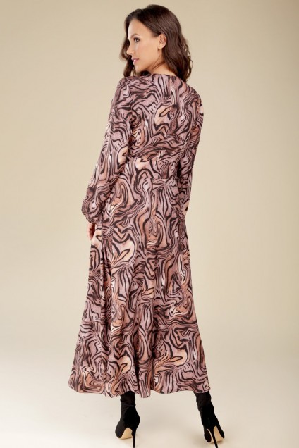 Платье 1417 коричневый TEFFI Style