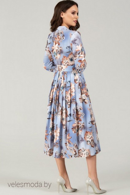 Платье 1425 голубой TEFFI Style