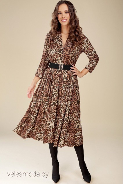 Платье 1435 леопард TEFFI Style