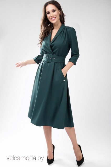 Платье 1446 темно-зеленый TEFFI Style