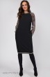 Платье 1452 черный+коричневый муссон TEFFI Style