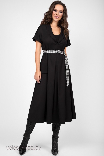 Платье 1462 черный TEFFI Style