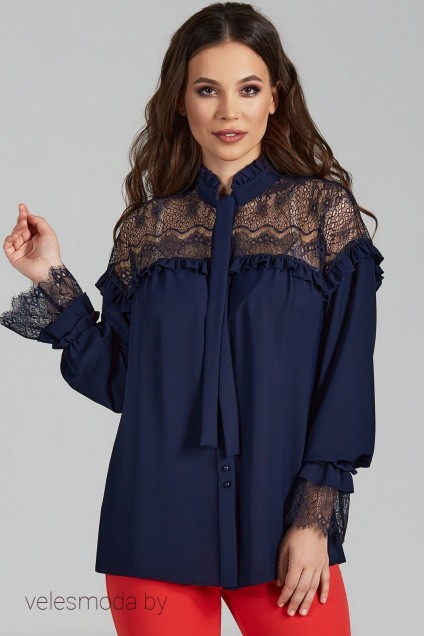 Блузка 1473 синий TEFFI Style