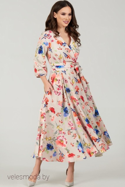 Платье 1483 бежевый TEFFI Style