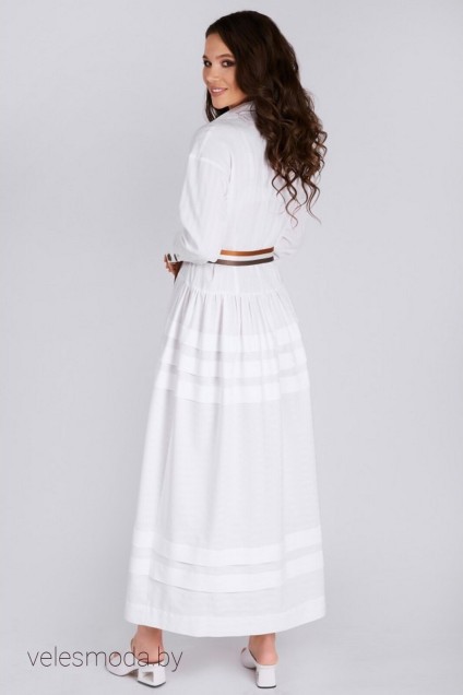 Платье 1490 белый TEFFI Style