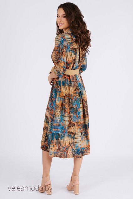 Платье 1491 акварель TEFFI Style