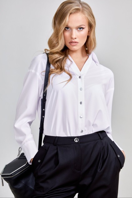 Блузка 1506 белый TEFFI Style