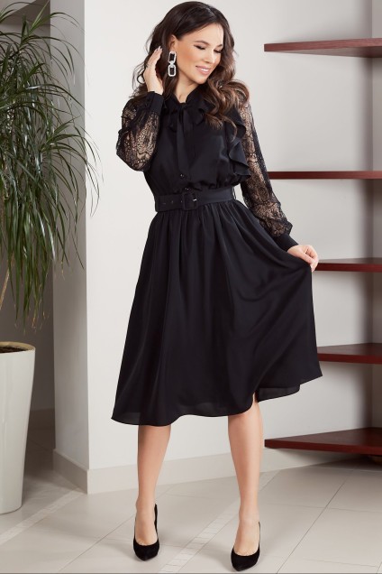 Платье 1544 черный TEFFI Style