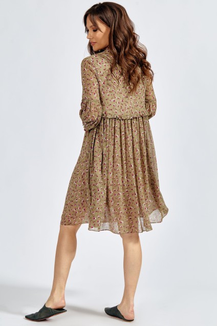 Платье 1633 пыльно-оливковый TEFFI Style
