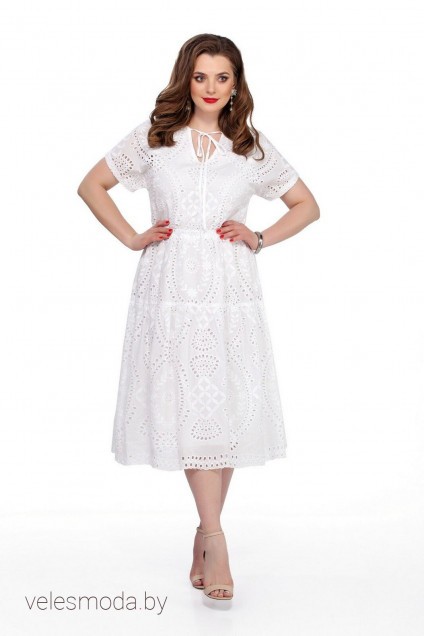 Платье 207 белый TEZA
