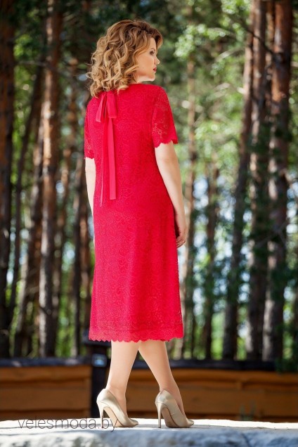 Платье 216 красный TEZA