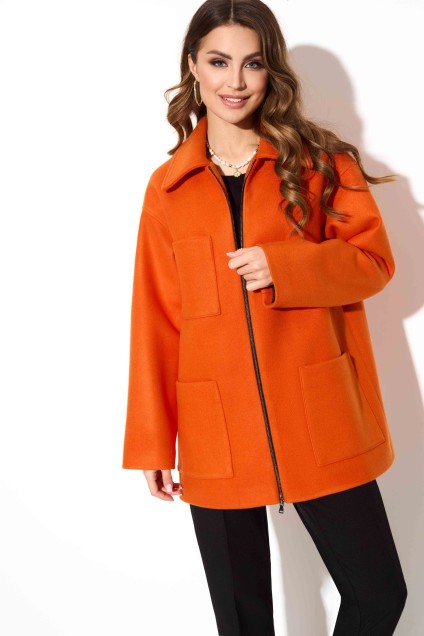 Пальто 3791 оранжевый TEZA