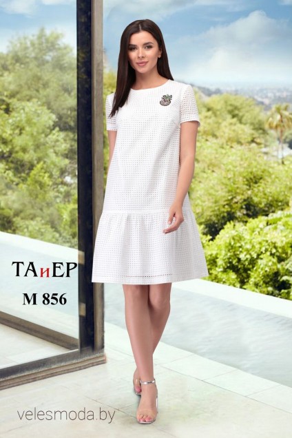 Платье 856 белый ТАиЕР