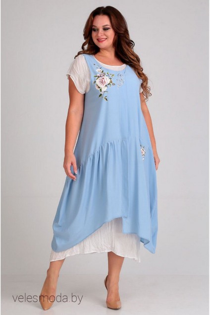 Платье 5306 голубой Tair-Grand
