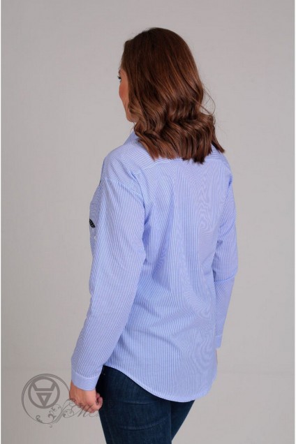 Рубашка 62254 синяя полоска Tair-Grand