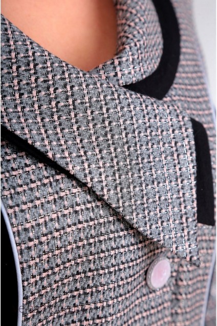 Пиджак 6309 серо-розовый Tair-Grand