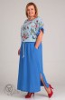 Платье 6533 синий+полоска Tair-Grand