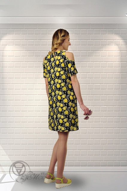 Платье 081 принт лимоны Talia Fashion