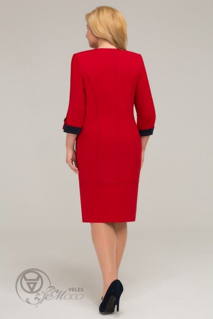 Платье 1701 красный+синий Tellura-l