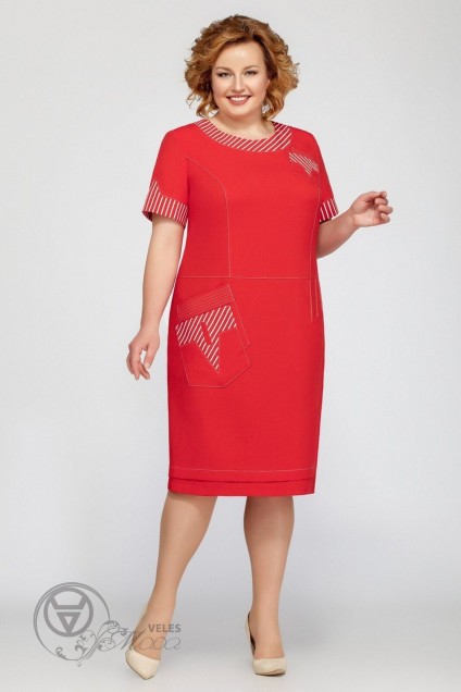 Платье 1392 красный Tellura-l