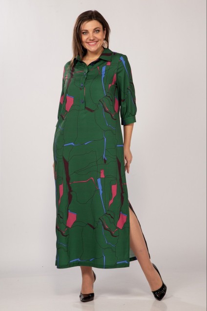 Платье 09-20 зеленый TtricoTex Style