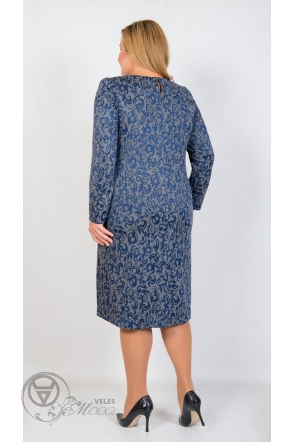 Платье 105-17 синий+василек TtricoTex Style