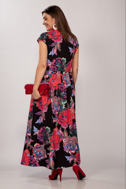 Платье 1121 цветы TtricoTex Style