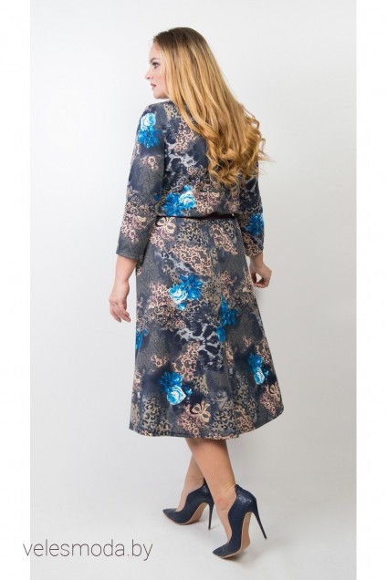 Платье 14-19 бирюза+синий TtricoTex Style