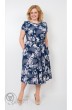 Платье 14-19 синий+серые цветы TtricoTex Style