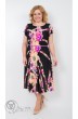 Платье 14-19 черный+розовые цветы TtricoTex Style